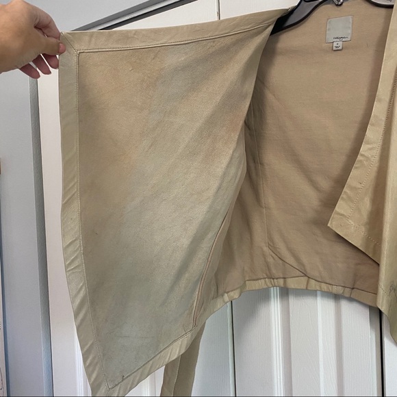 Drape Front Leather Jacket - Picture 5 of 9